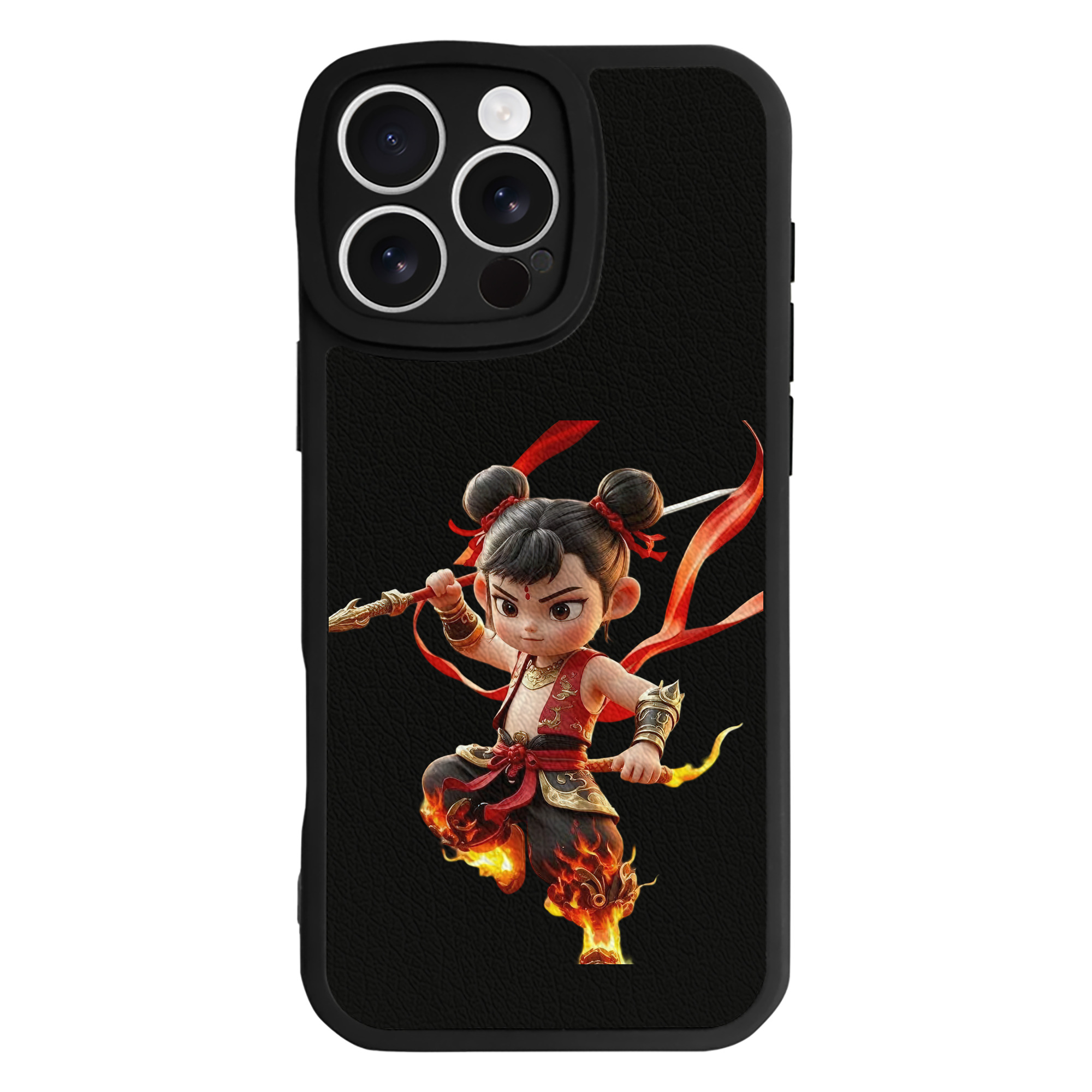 （画像用） Ne Zha 2 ナタ 魔童の大暴れ 【iPhone 16シリーズ対応】シリコンスマホケース（レザー調） 材質：シリコン